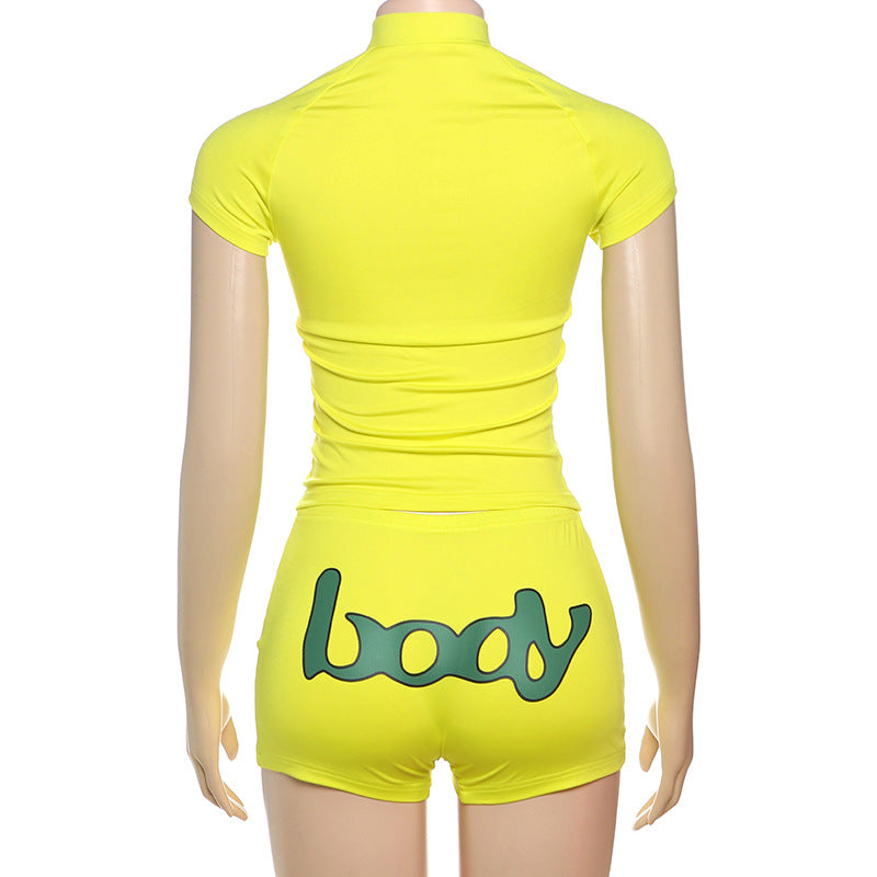 Summer High Street Print Top & Shorts Set for Women 9