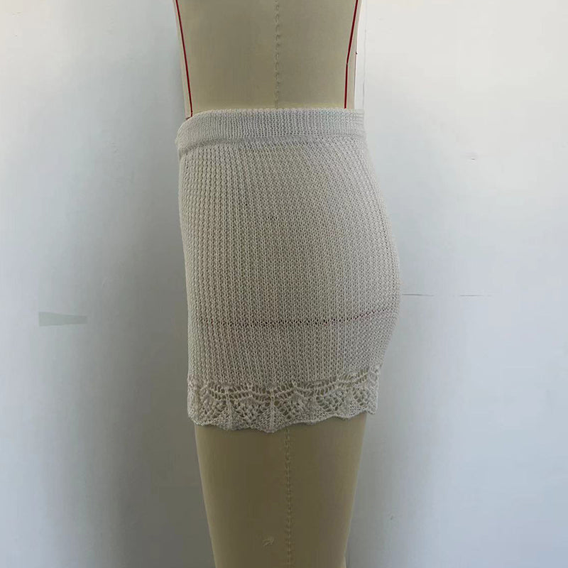 Fashion Women's Clothing Solid Color Knitted Holidays Beach Shorts 9
