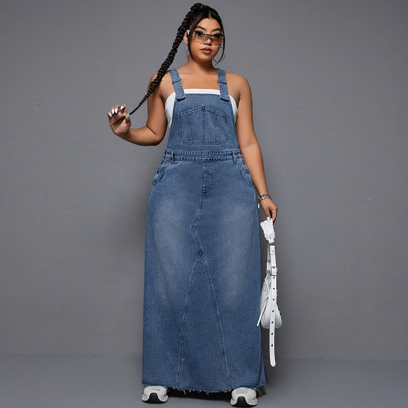 Plus-Size Women Denim Jumpsuit 7