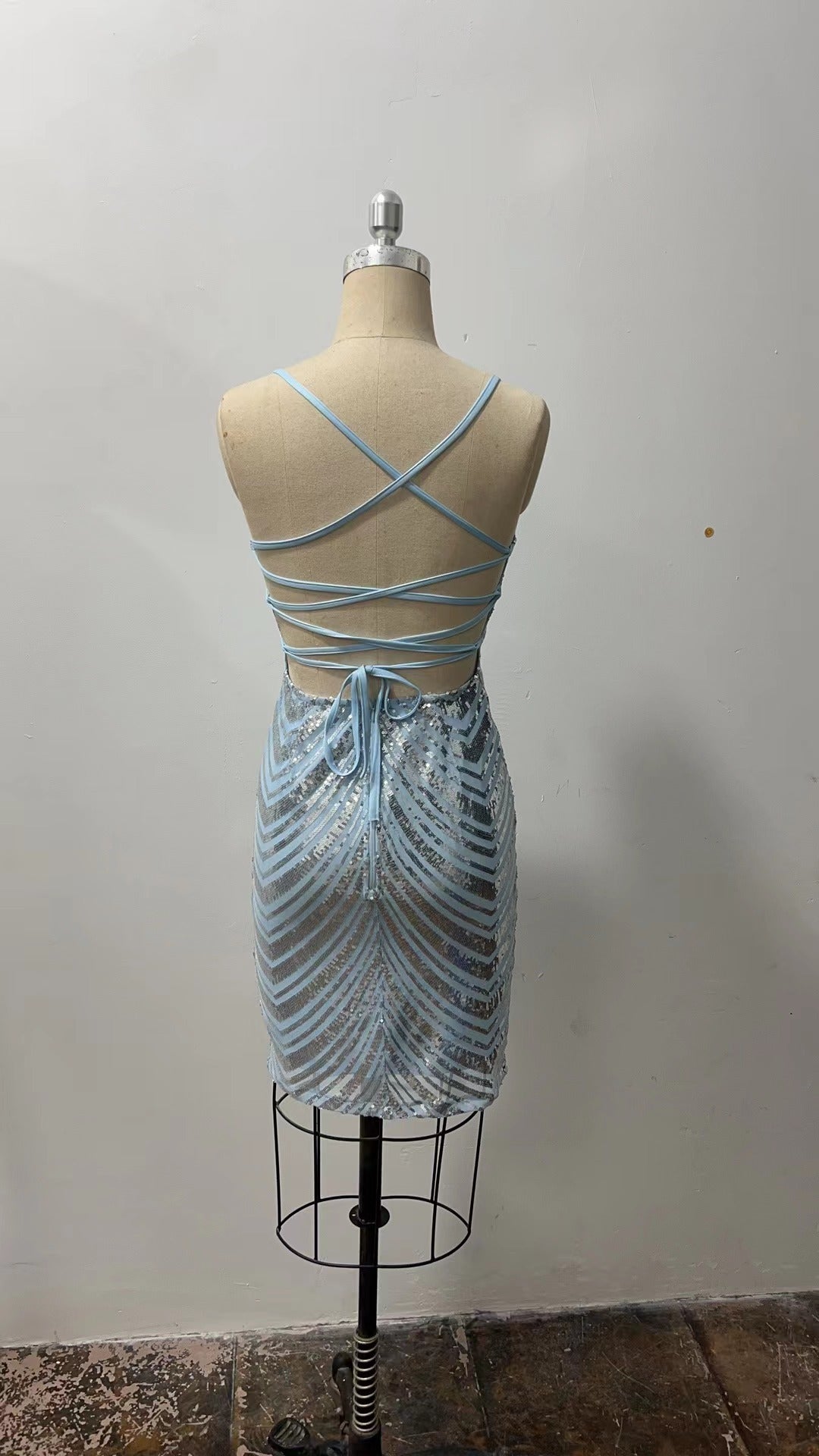 Summer Sequined Sexy Strap Club Dress 12