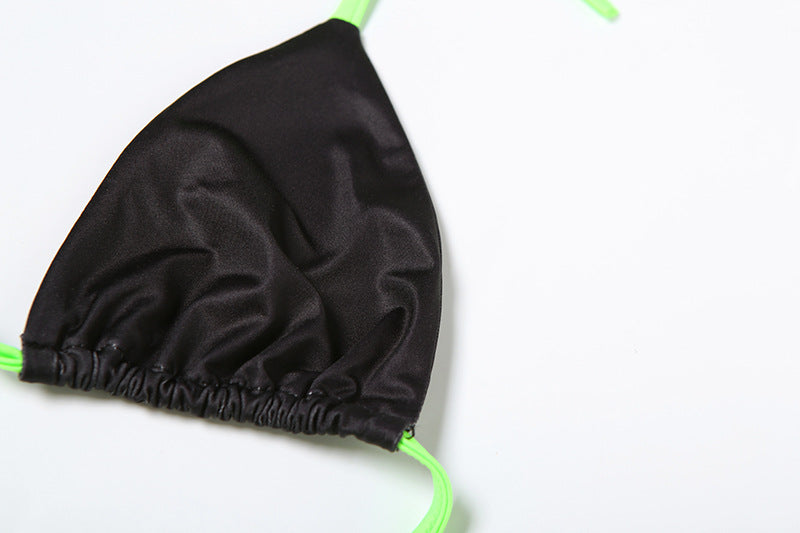 Spring Summer Women's Sexy Halter Neck Tie-Dye Printed Bikini Two-Piece Set 11