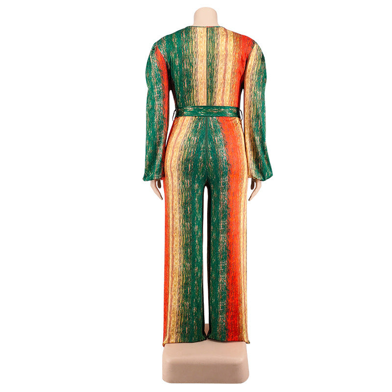 Plus Size Women's Winter Long Sleeve Straight Jumpsuit 11