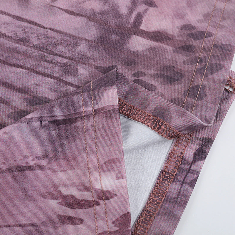 Women Summer Print Hollow Halter Neck Maxi Dress 14