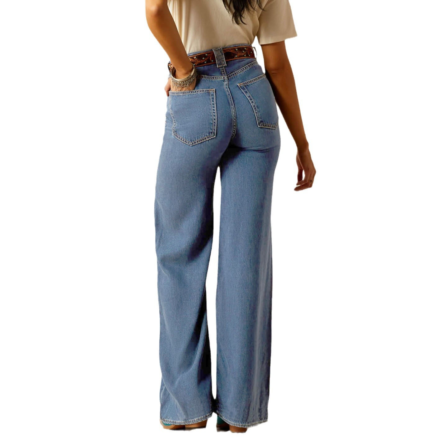 Trendy Autumn High Waist Loose Women's Denim Pants 8