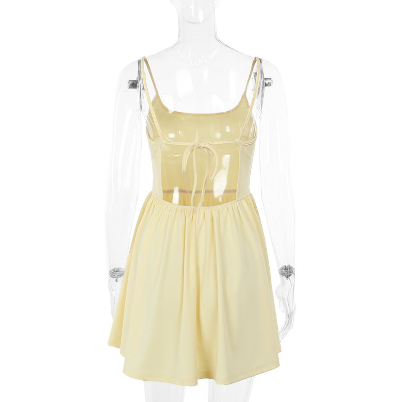 Women Casual Suspender Backless Dress 10