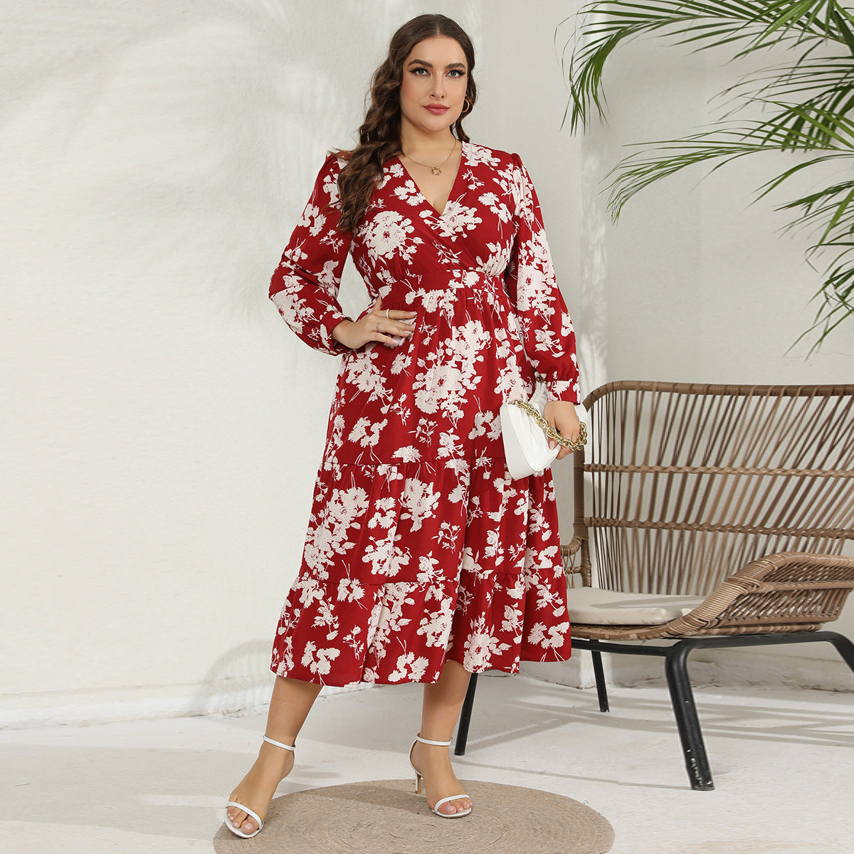 Plus Size Women Long Sleeve Dresses 5