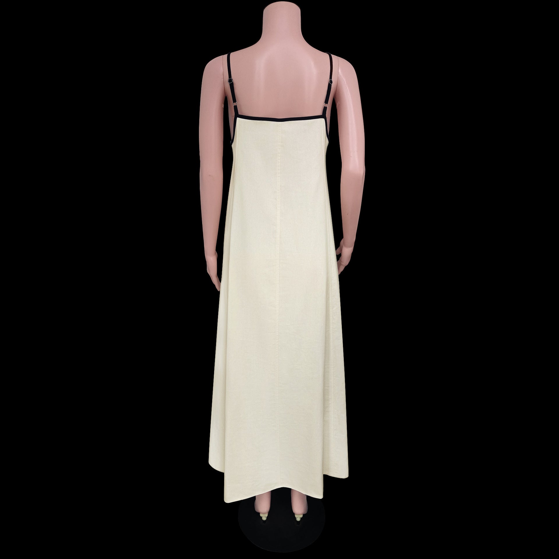 Spring Summer Women's Fashion Casual Strap Dress With Pockets 13