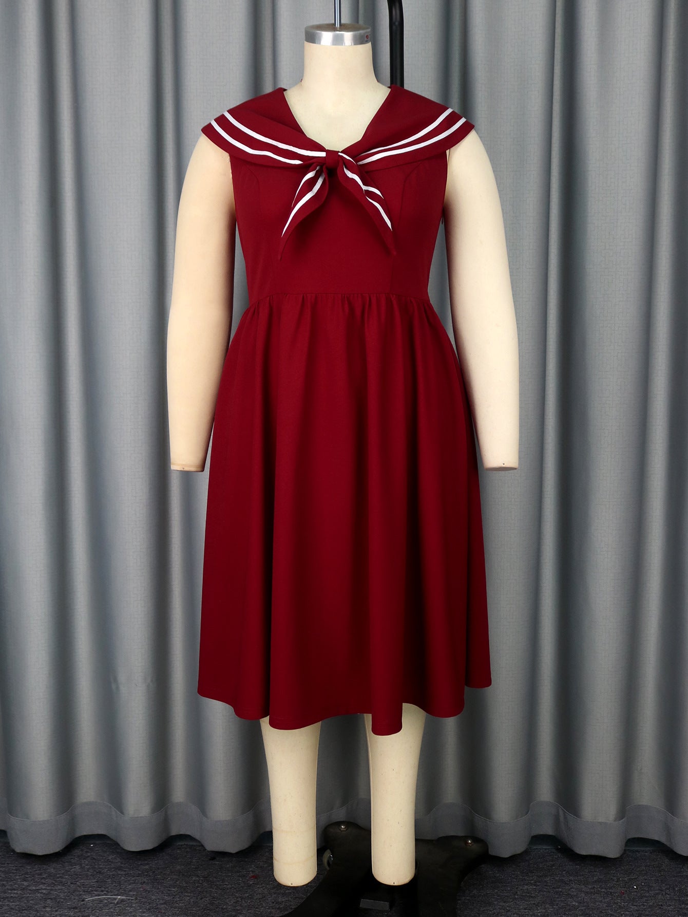 Plus Size Sleeveless Chic Elegant Formal Party A-Line Dress 5