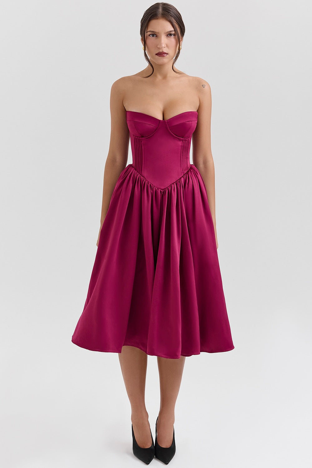 Women's Summer Chic & Elegant Strapless Midi Dress