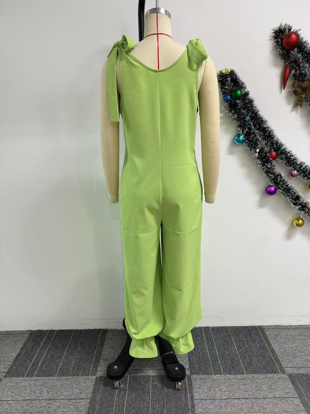 Casual Lace-Up strap Loose-Leg Jumpsuit 11