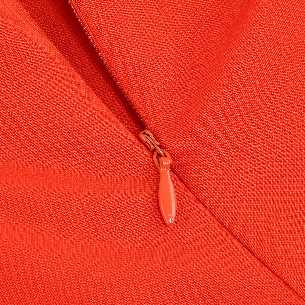 Women Sexy Strapless Backless Skirt Ruffled Slit Dress 25