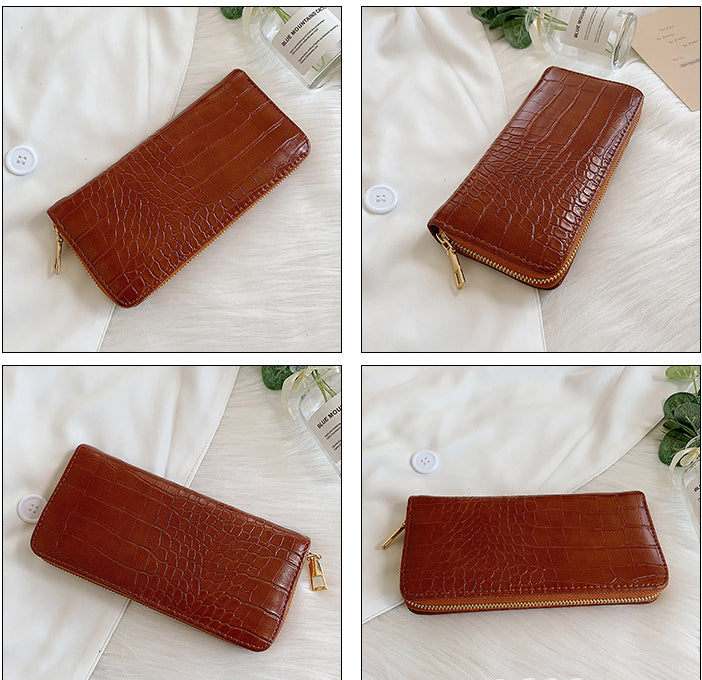 French Pattern Long Zipper Clutch Women's Wallet 7