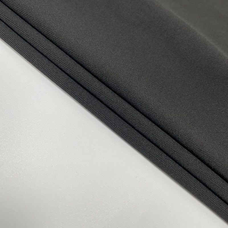 Women's Autumn Fashion Slim Fit Round Neck Long Sleeve Shirred Bodycon Irregular Ribbon Dress 33