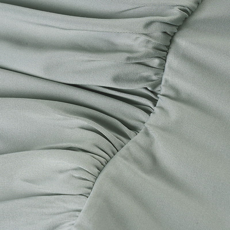 Women sexy V-neck long-sleeved bodycon dress 14