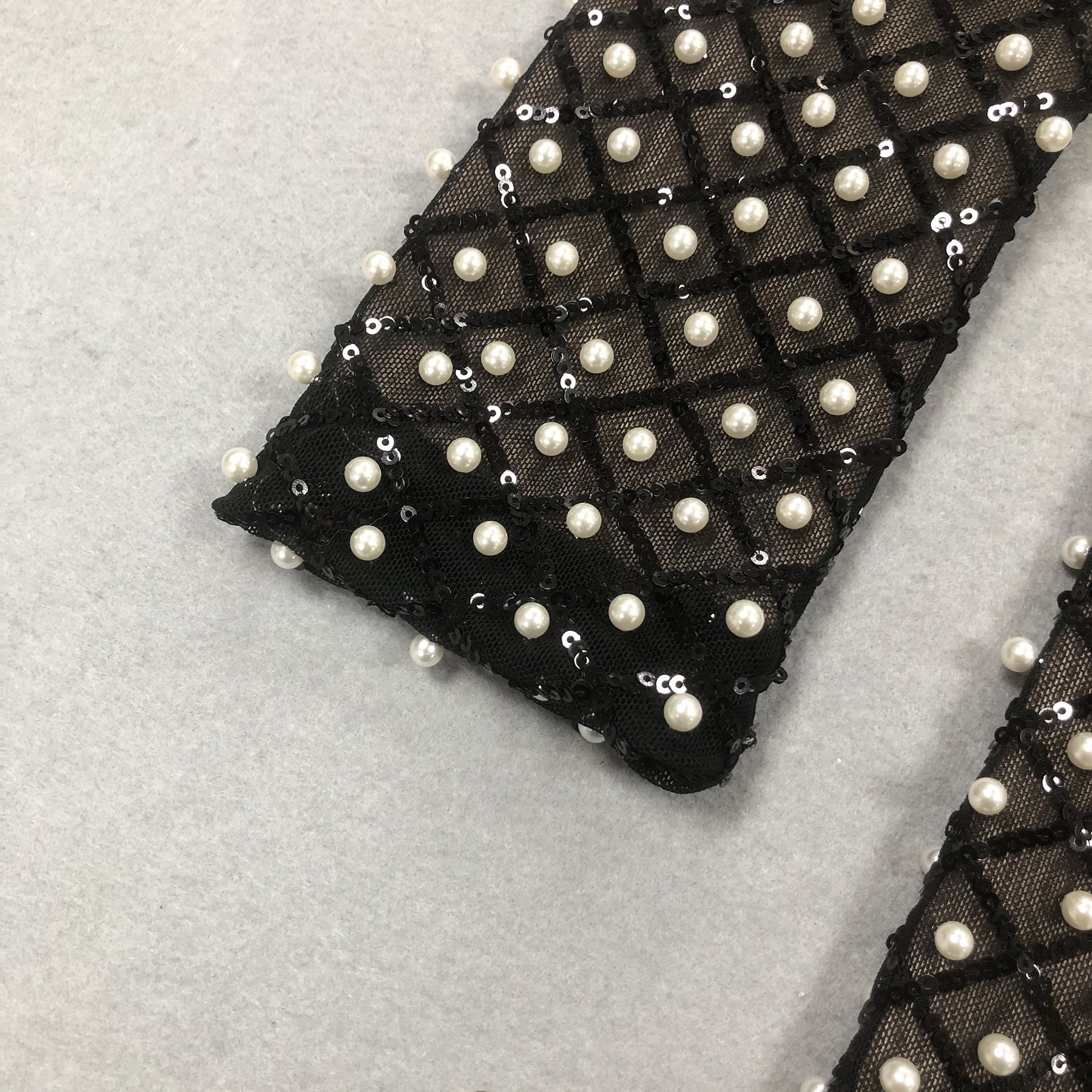 Women long-sleeved beaded rhinestone V Neck party bandage dress 24