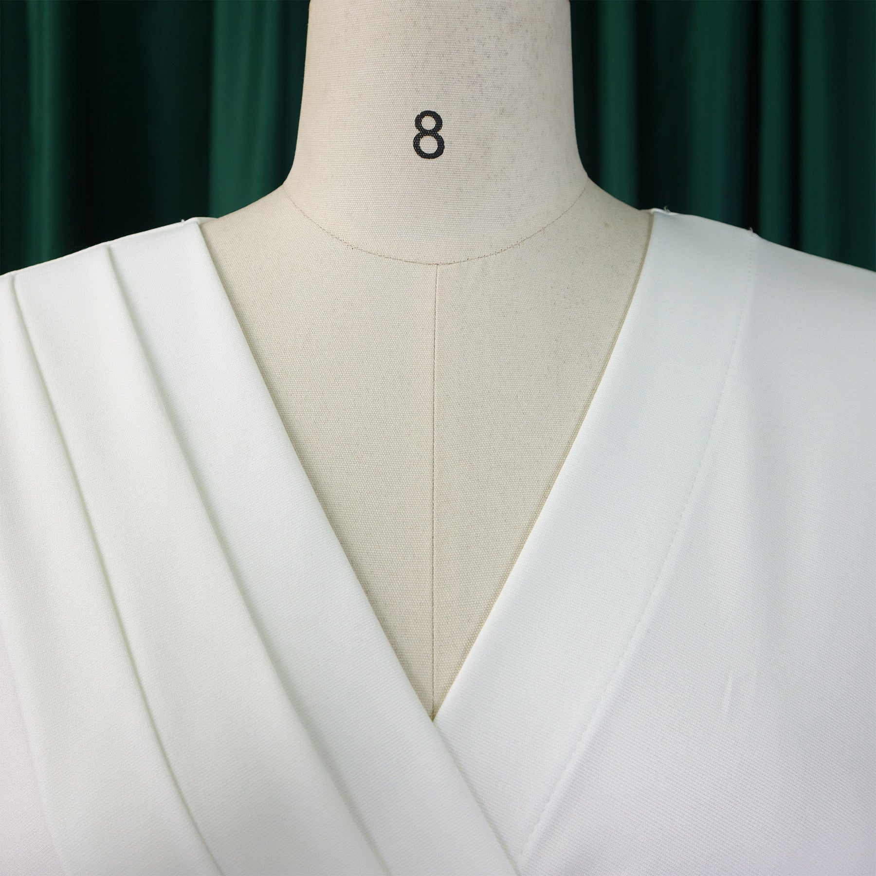 Women v-neck pleated elastic elegant African dress 17