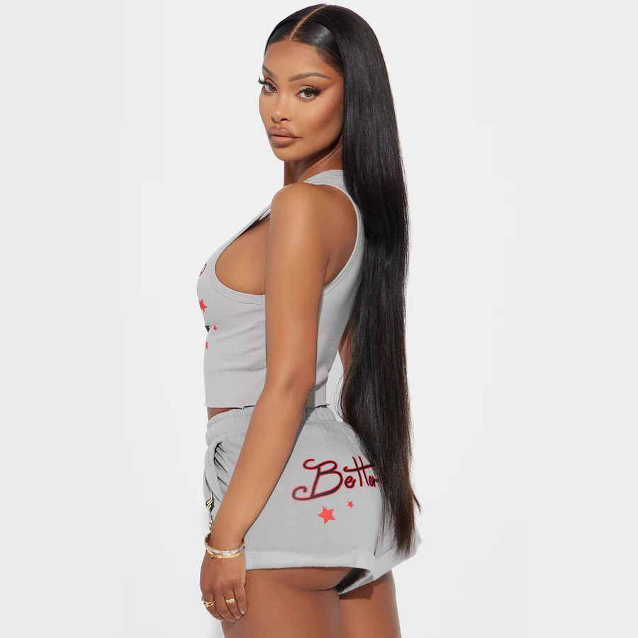 Print Camisole and Shorts Set 6