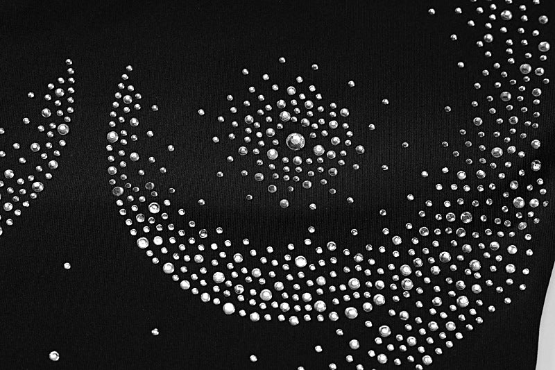 Women Summer Beaded Slim Fit Round Neck Short Sleeve Bodycon Dress 13