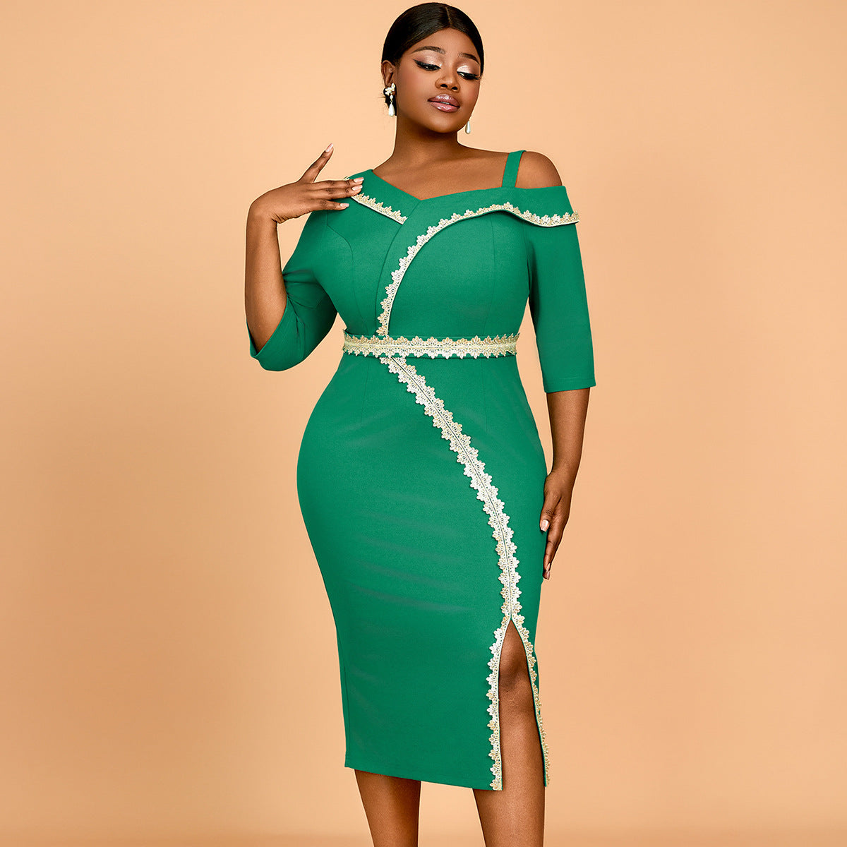 Women Sexy One Shoulder Off Shoulder Party Formal Party Dress