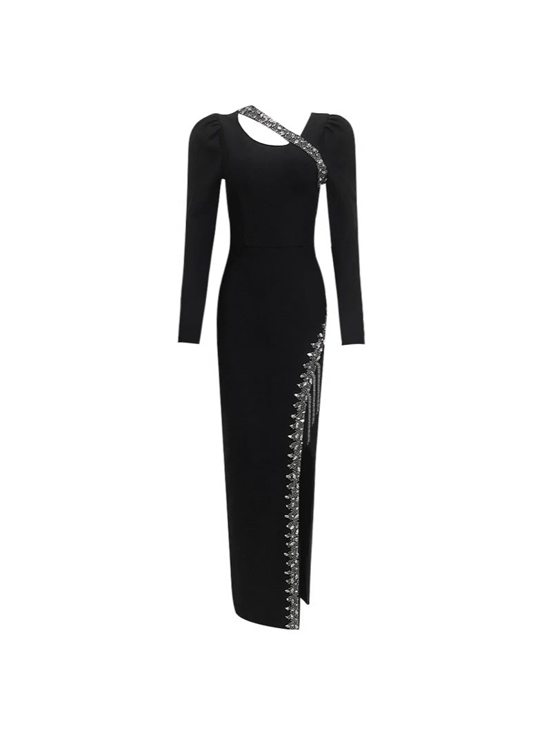 Slim Elegant Sexy Slim Bandage Long Dress 6