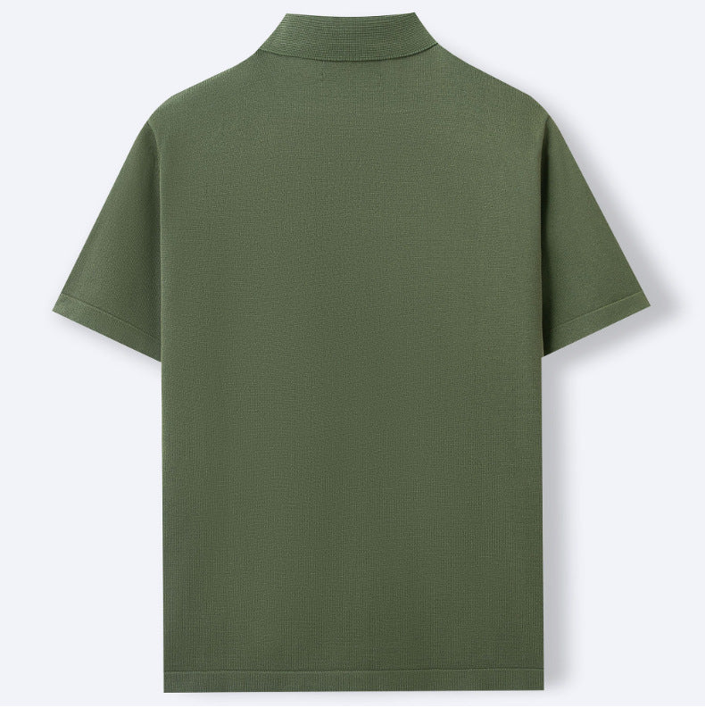 Men's Summer Short Sleeve Knitting Polo Top 9