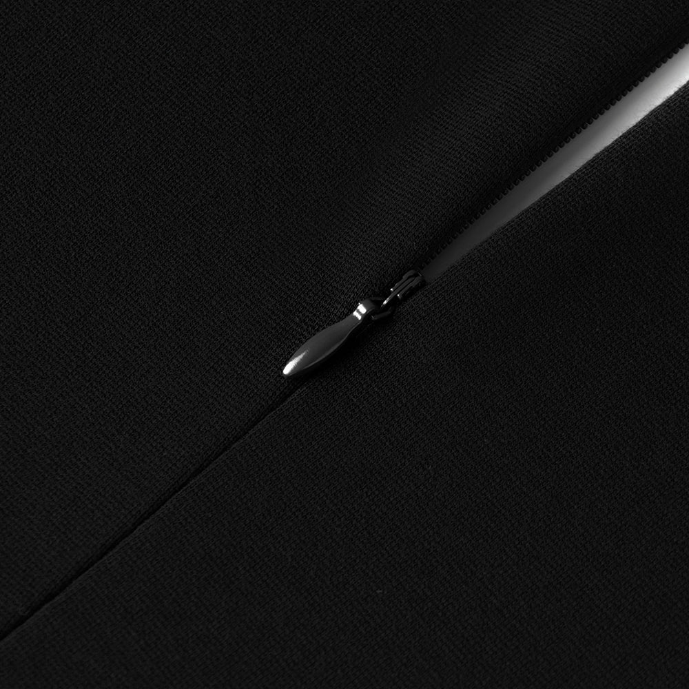 Women Button Houndstooth Patchwork Bodycon Dress 6