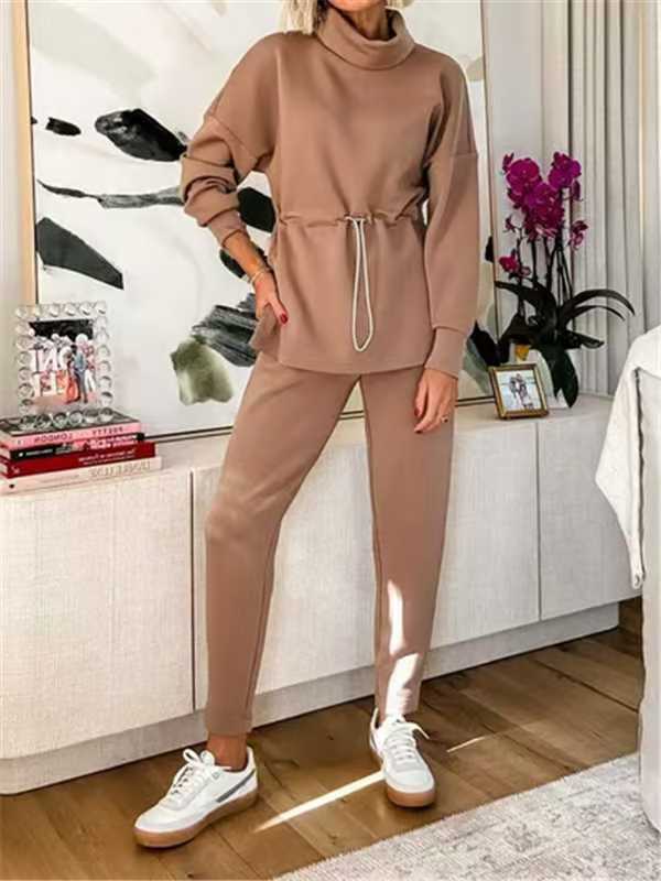 Women Autumn Long Sleeve Top and Pant Two-piece Set 10