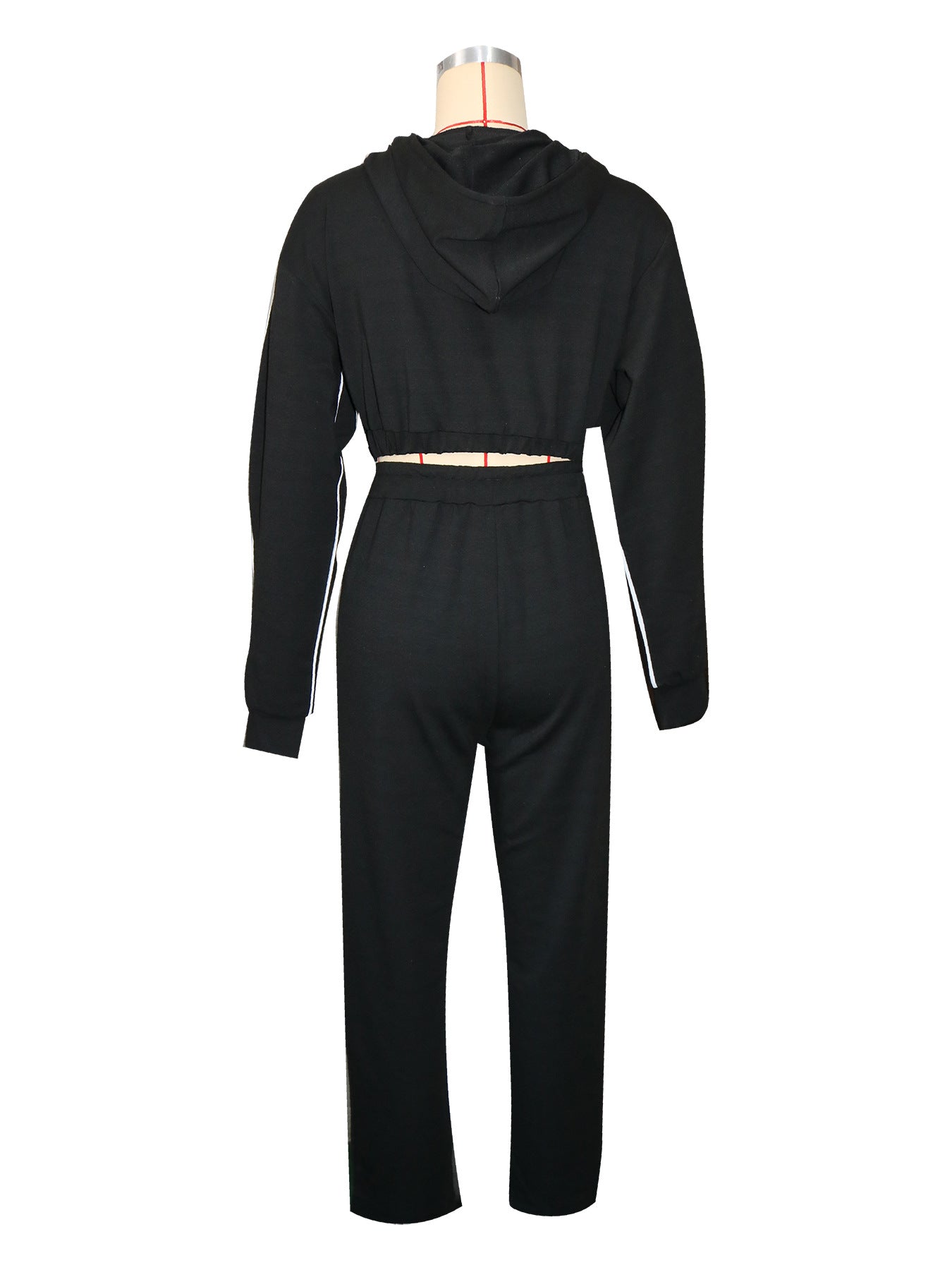 Women Casual Hoodies Beaded Two Piece Set of Trousers 5