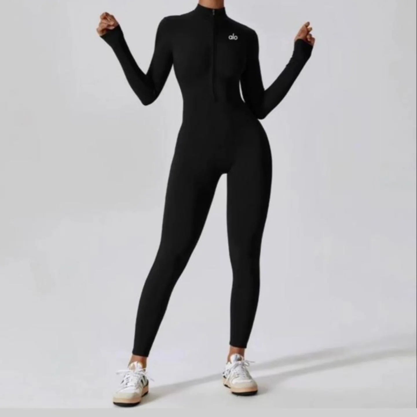 Women's Fashion Slim High-Stretch Sexy Long-Sleeve Bodycon Jumpsuit 3