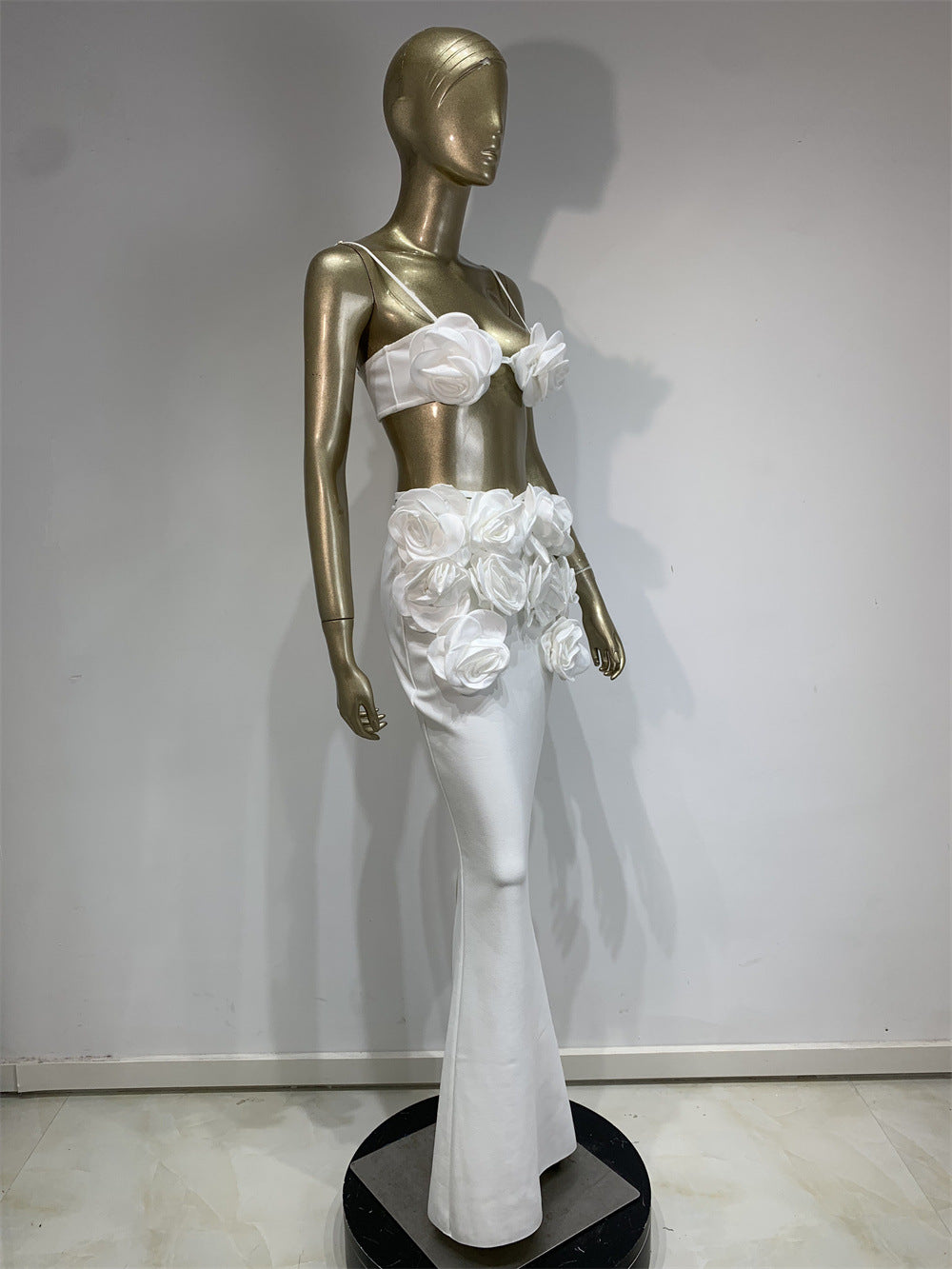 Floral Bustier Top & Long Skirt Beach Party Outfit 29