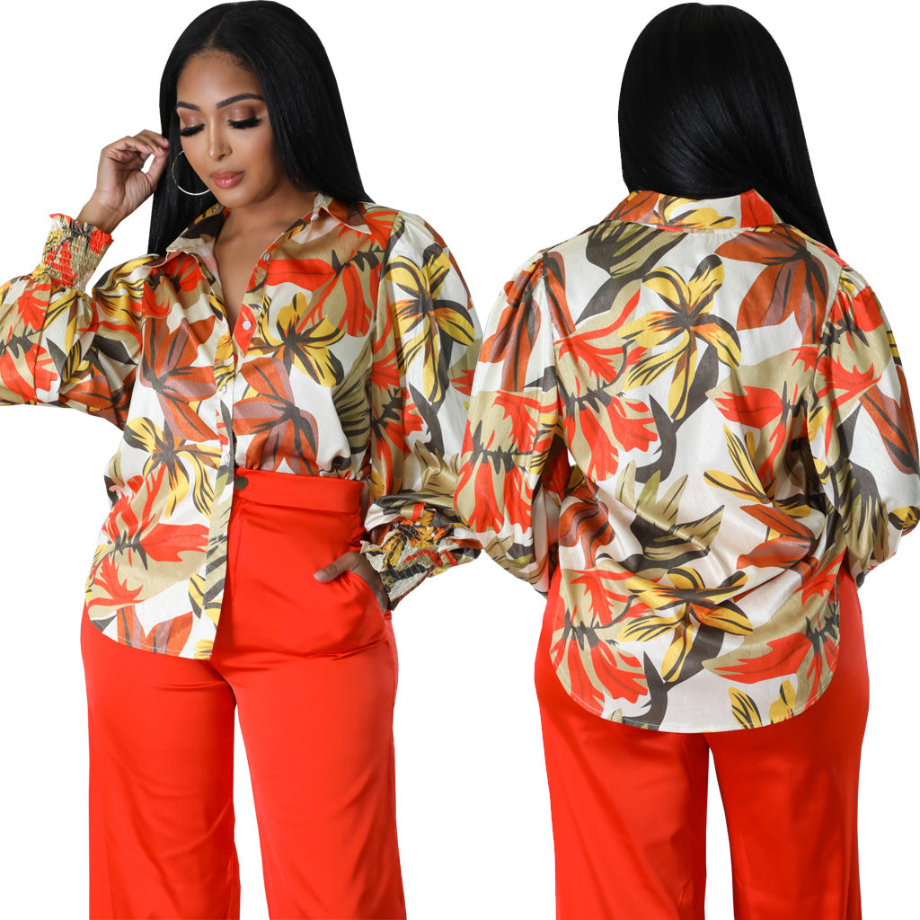 Sexy Fashion Digital Printing Multicolor Women's Shirt 7