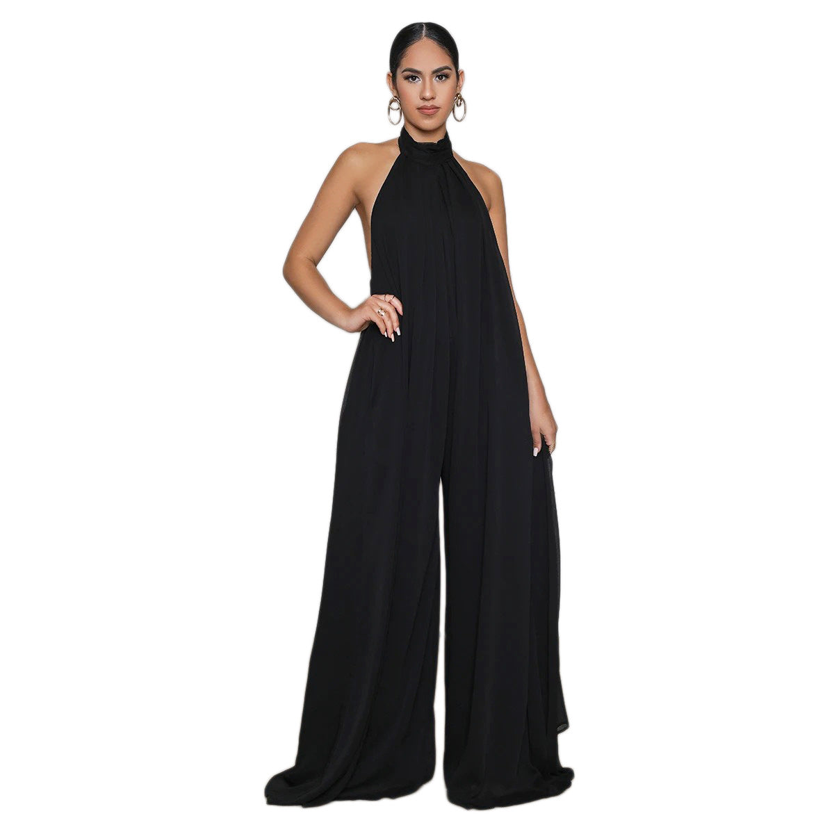 Casual Chiffon Loose Low Back Women'S Jumpsuit 15