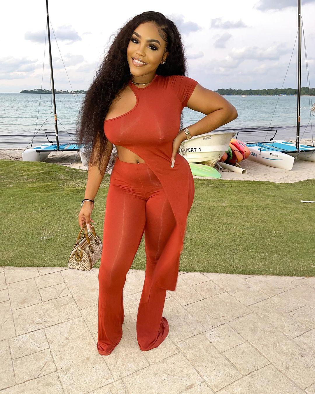 Women sexy asymmetrical Solid Top and Pant two-piece set 3