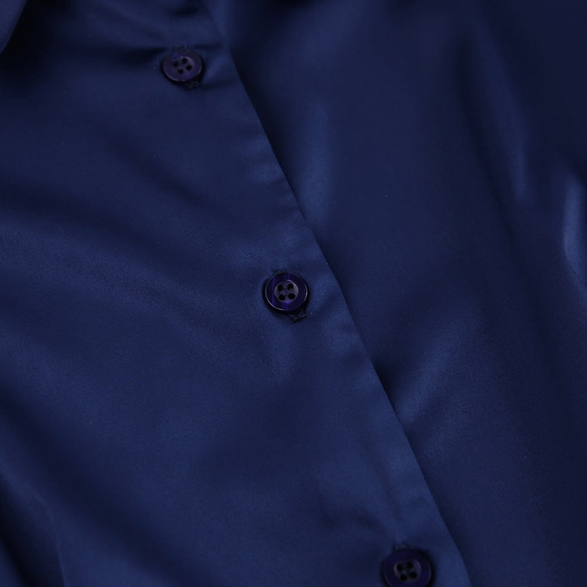 Women long-sleeved shirt dress 11