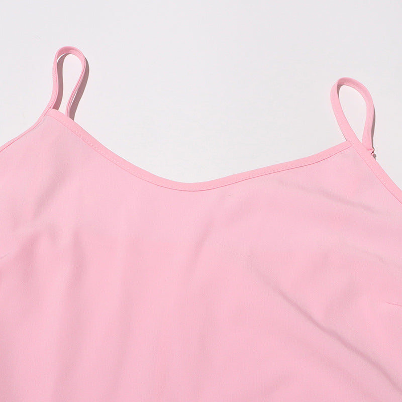 Women's Sleeveless Ruffle Chic Slim Waist Fashion Long Dress 34