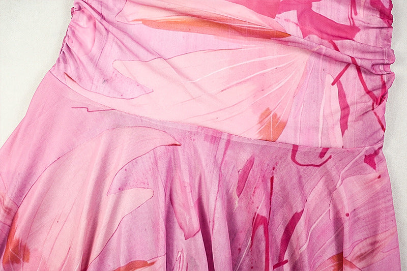 Women's Sweet See-Through Mesh Patchwork Off-Shoulder Slim Fit Dress 14