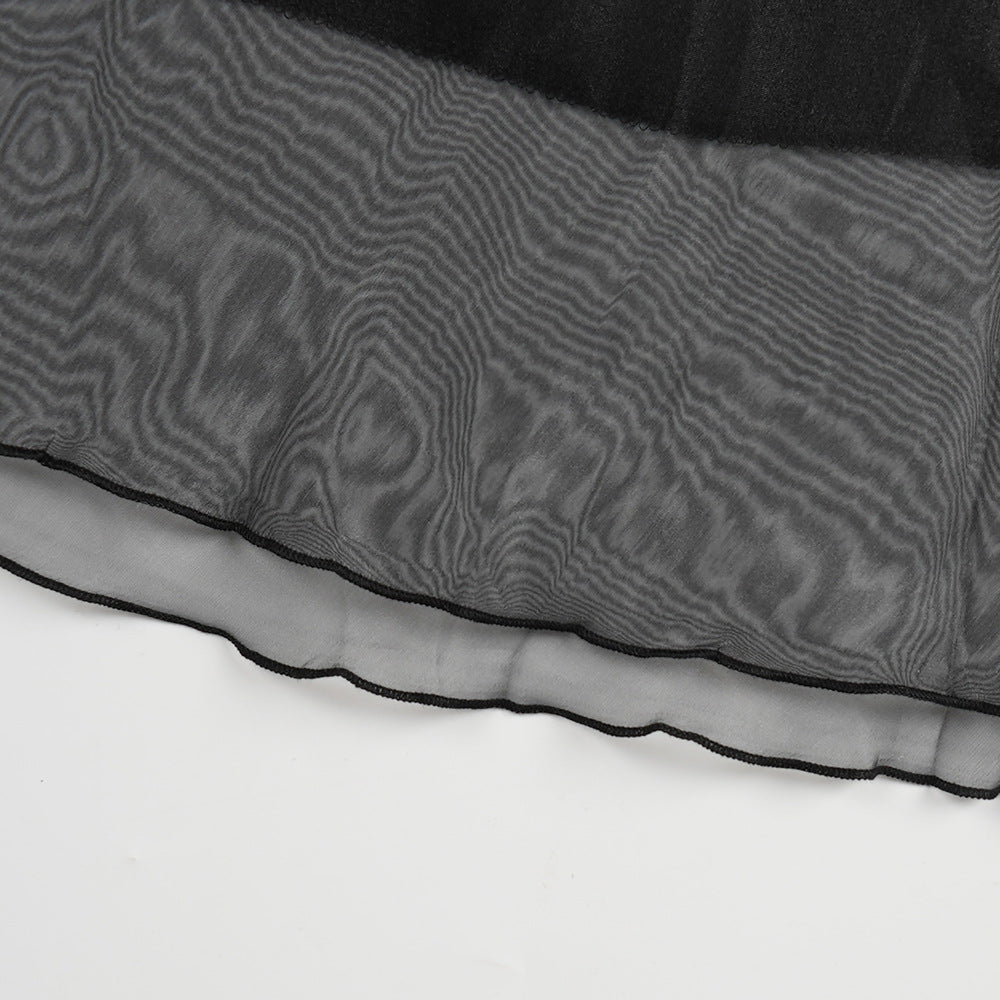 Women long-sleeved button fake two-piece Beaded dress 21