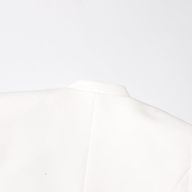 Women rhinestone design Solid Blazer 21