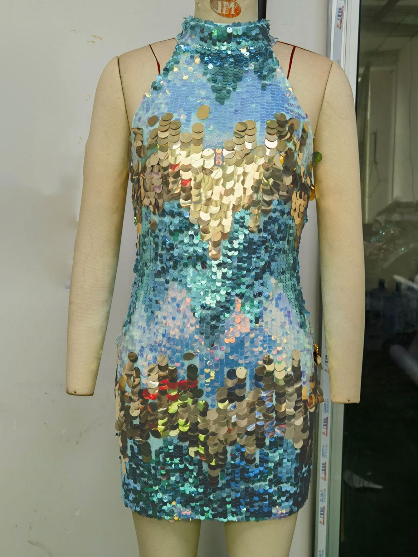 Women Sexy Sequin Party Dress 5