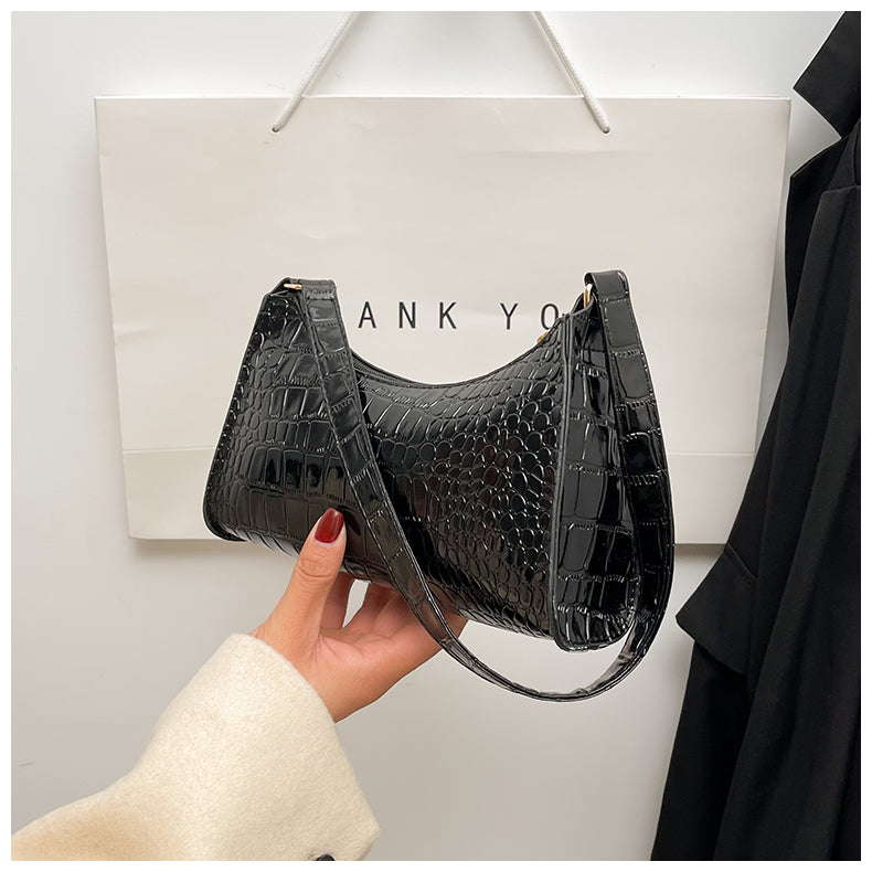 Handheld mini women's bag winter fashion shoulder bag Trendy gradient underarm baguette bag 60