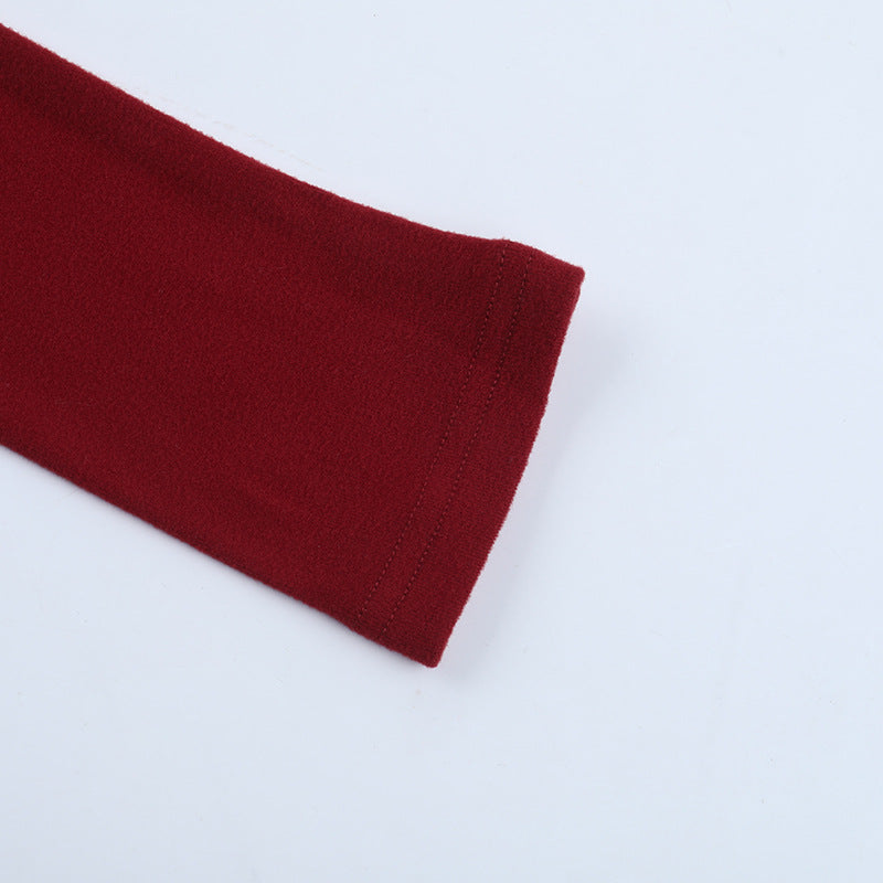 Women Square Neck Long-Sleeved Sexy Bodycon Dress 14