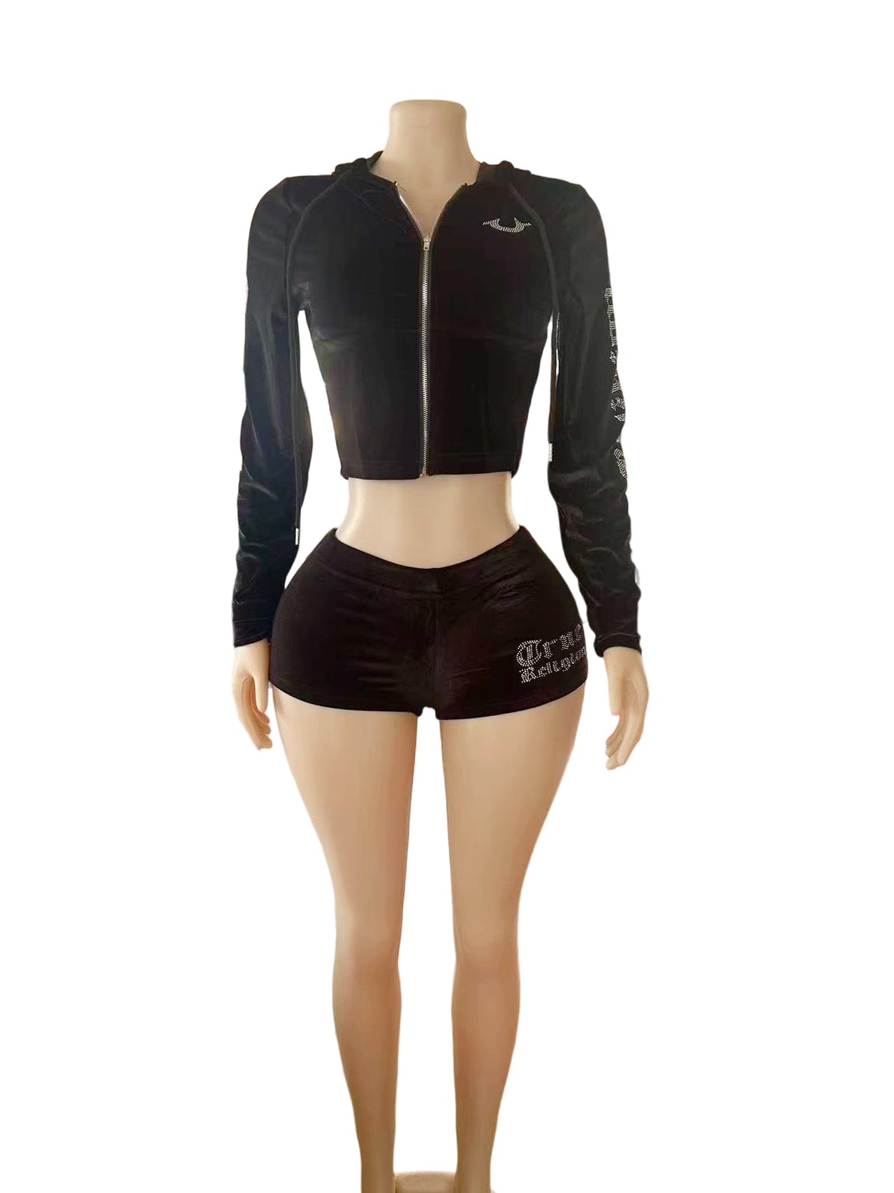 Women Beaded Jacket and Shorts Two-Piece Set 8