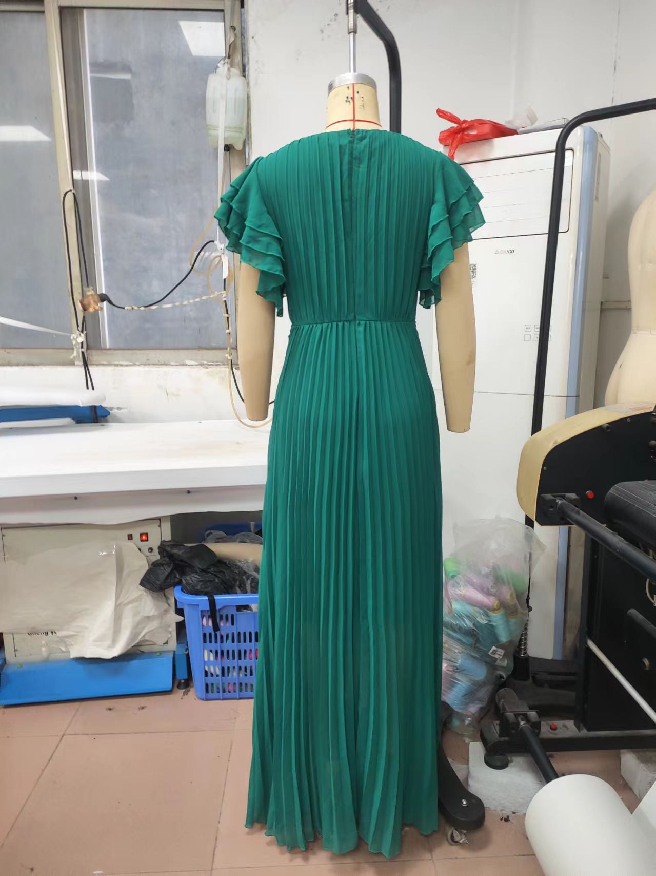 Women Solid Elegant Round Neck Maxi Dress 11