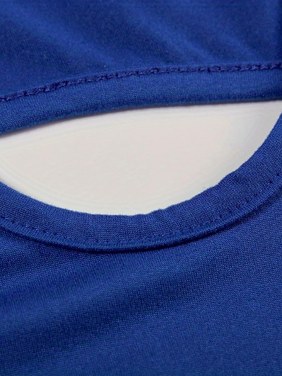 Women Solid Sexy Hollow Halter Neck Bodycon Dress 36