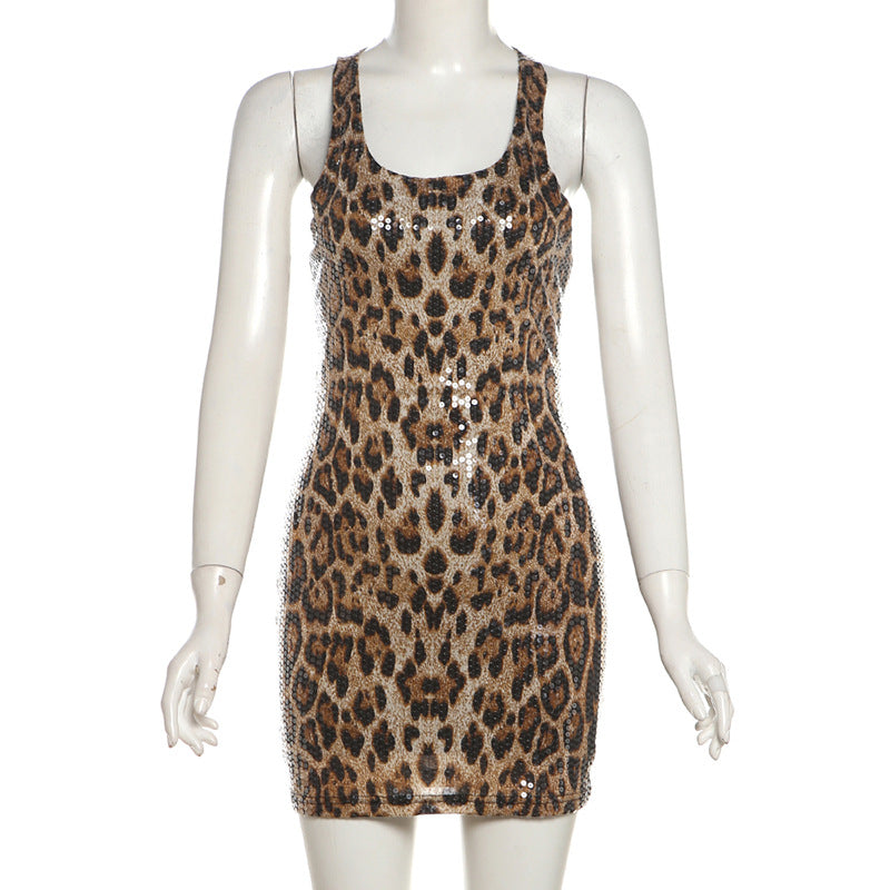 Women Sexy Suspender Sexy Sequin Bodycon Dress 10