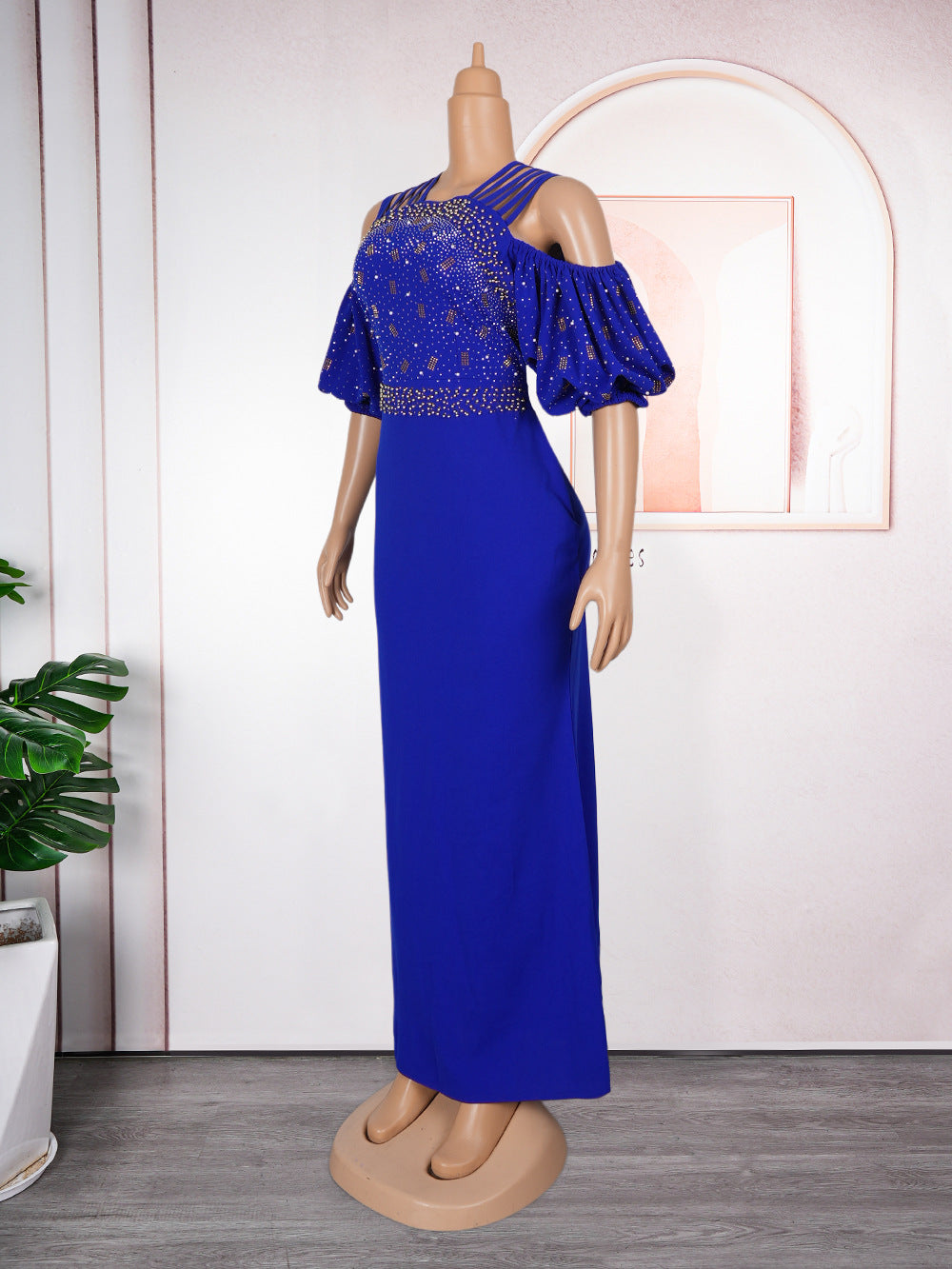 Plus size African Women formal party party dress 13