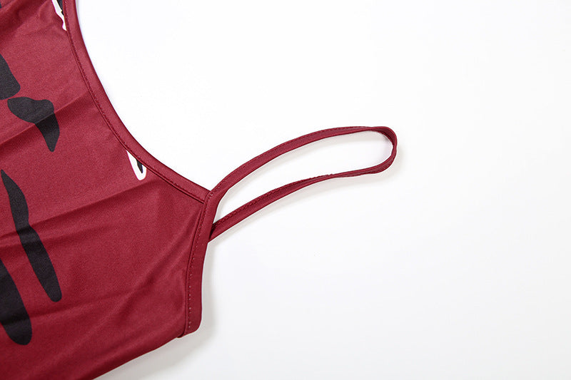 Women Fall Sexy Printed Backless Bodycon Dress 14