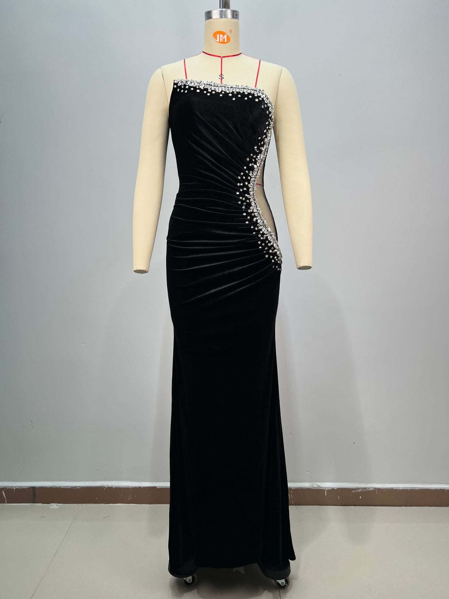 Women Velvet Formal Party Evening Dress 3