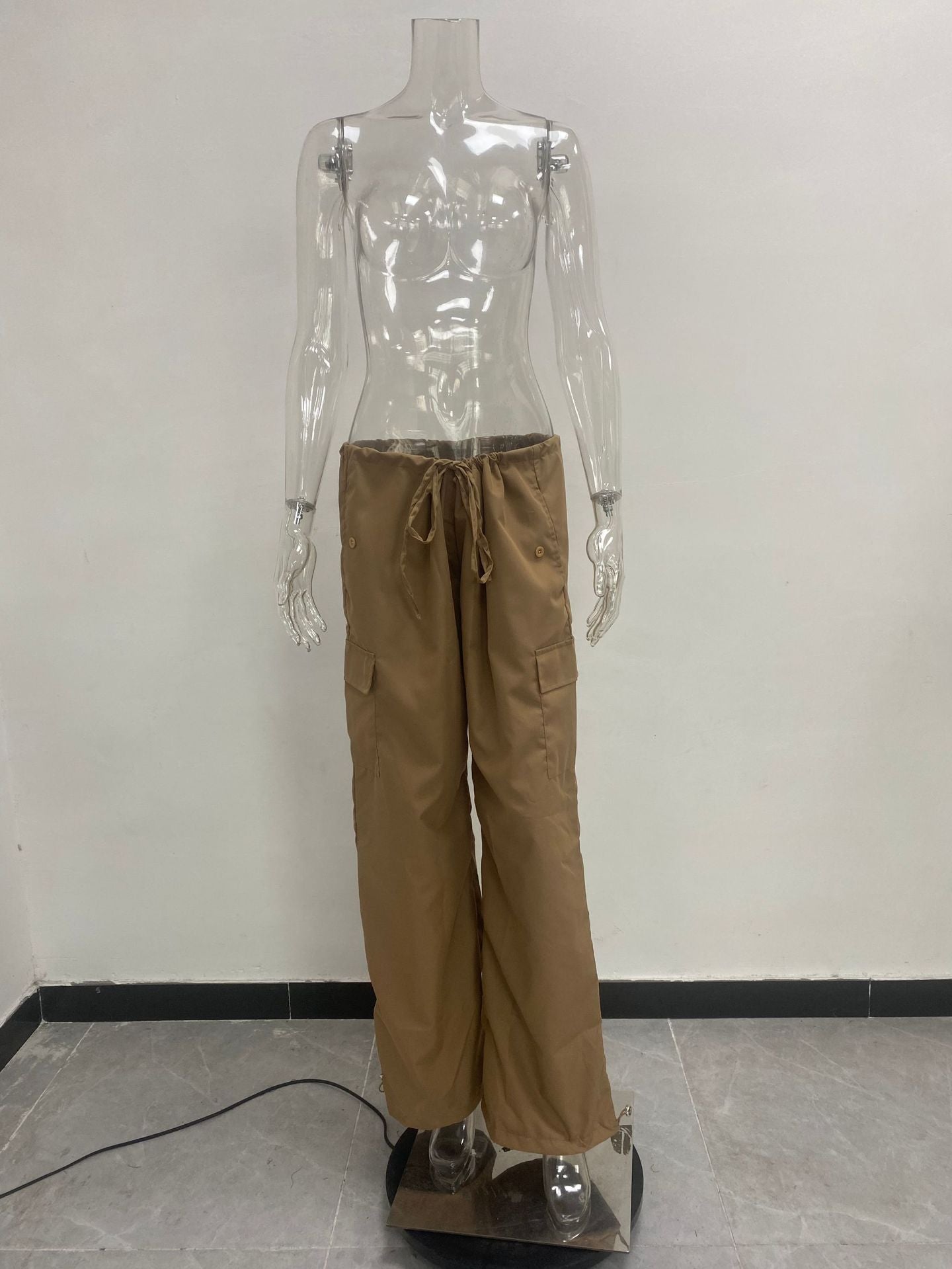 Street Loose Cargo Pants Autumn Fashion Casual Low Waist Plus Size Slim Fit Trousers 24