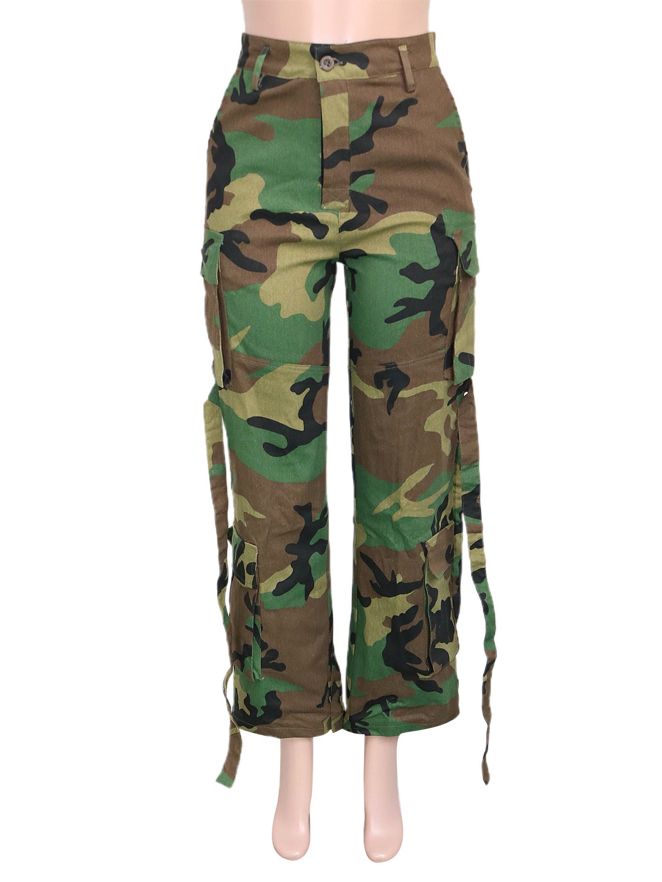 Women Casual Camouflage Print Street Style Cargo Pants 10